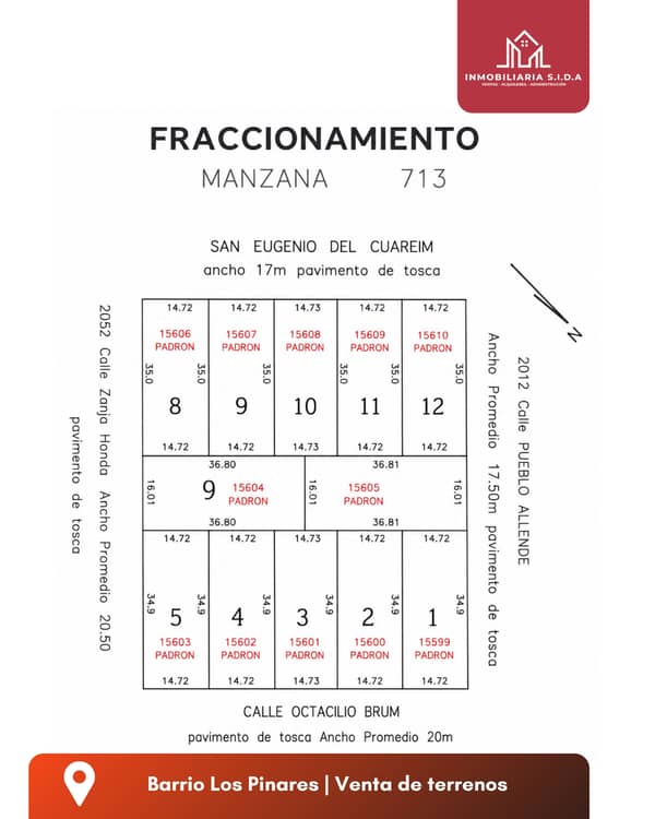 Venta / Barrio Los Pinares / Artigas